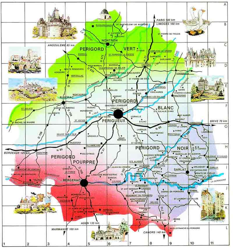 carte du perigord